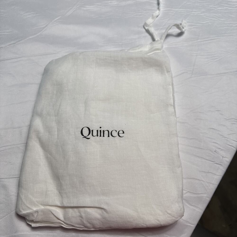 Quince European Linen Sham Set in White- Size Standard